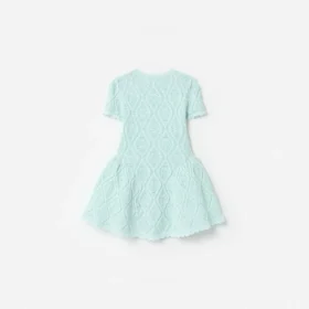 Mint Flower Embroidered Knit Dress