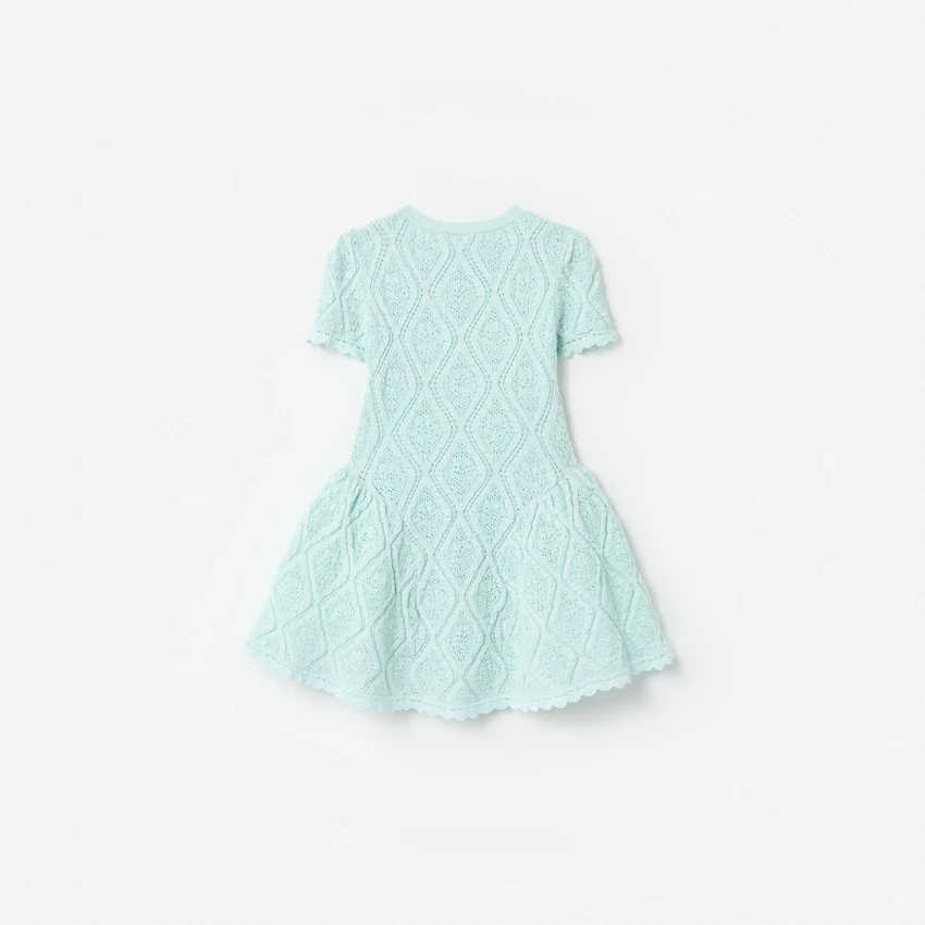 Mint Flower Embroidered Knit Dress Mint Flower Embroidered Knit Dress