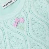 Mint Flower Embroidered Knit Dress Mint Flower Embroidered Knit Dress