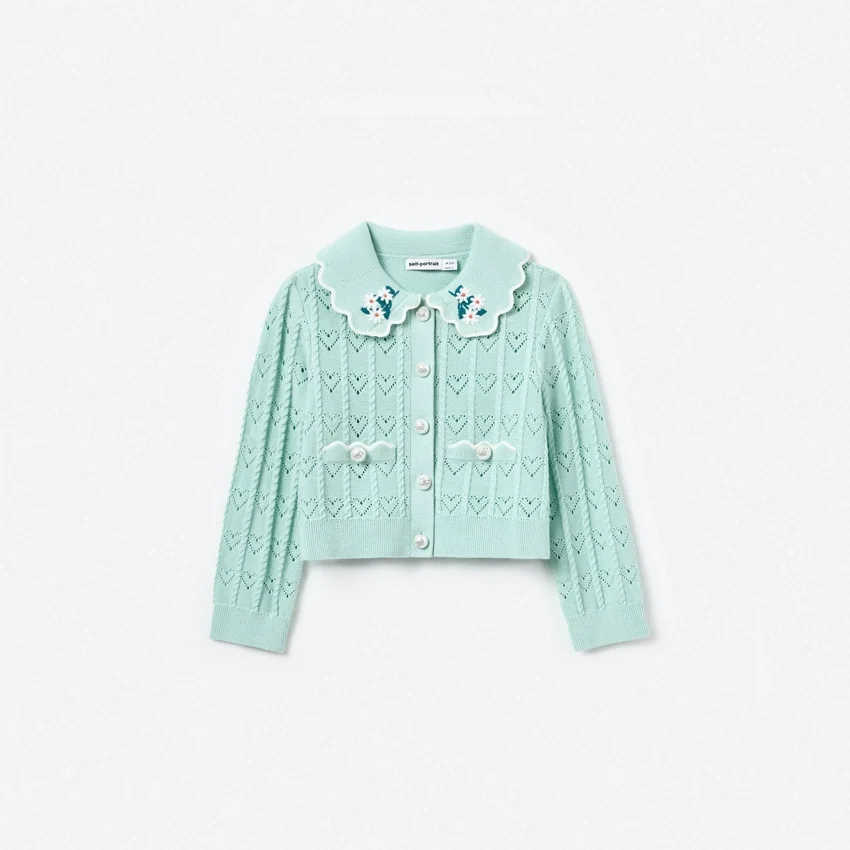 Mint Heart Knit Cardigan Mint Heart Knit Cardigan
