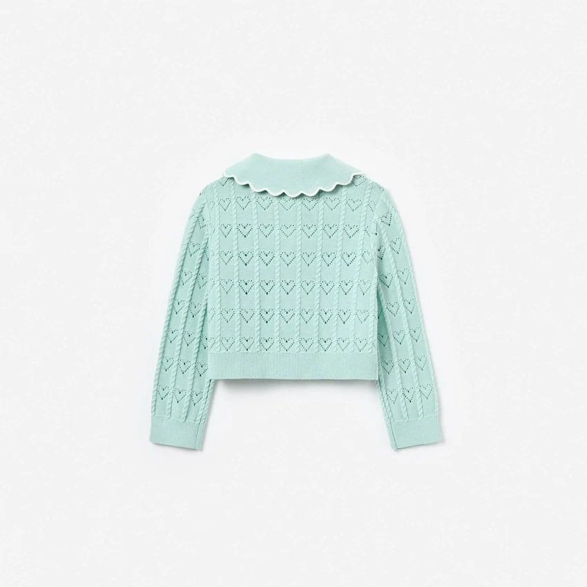 Mint Heart Knit Cardigan Mint Heart Knit Cardigan