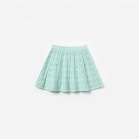 Mint Heart Knit Skirt