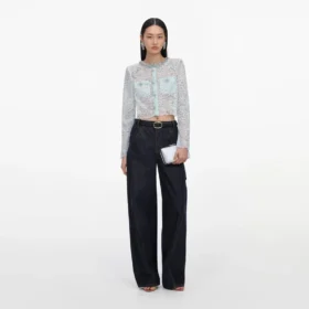 Mint Lace Crystal Embellished Jacket