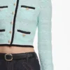 Mint Pointelle Knit Cardigan Mint Pointelle Knit Cardigan