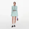 Mint Pointelle Knit Mini Skirt Mint Pointelle Knit Mini Skirt