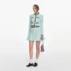 Mint Pointelle Knit Mini Skirt Mint Pointelle Knit Mini Skirt