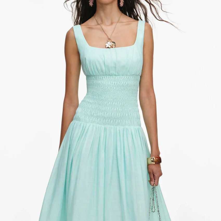 Mint Ramie Midi Dress Mint Ramie Midi Dress
