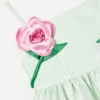 Mint Taffeta 3D Flower Dress Mint Taffeta 3D Flower Dress