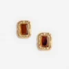 Mottled Gold Amber Earrings Mottled Gold Amber Earrings