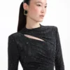 Mottled Gold Black Earrings
