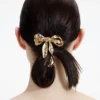 Mottled Gold Bow Hairclip