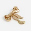Mottled Gold Bow Hairclip