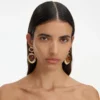 Mottled Gold Multi Tiered Earrings Mottled Gold Multi Tiered Earrings