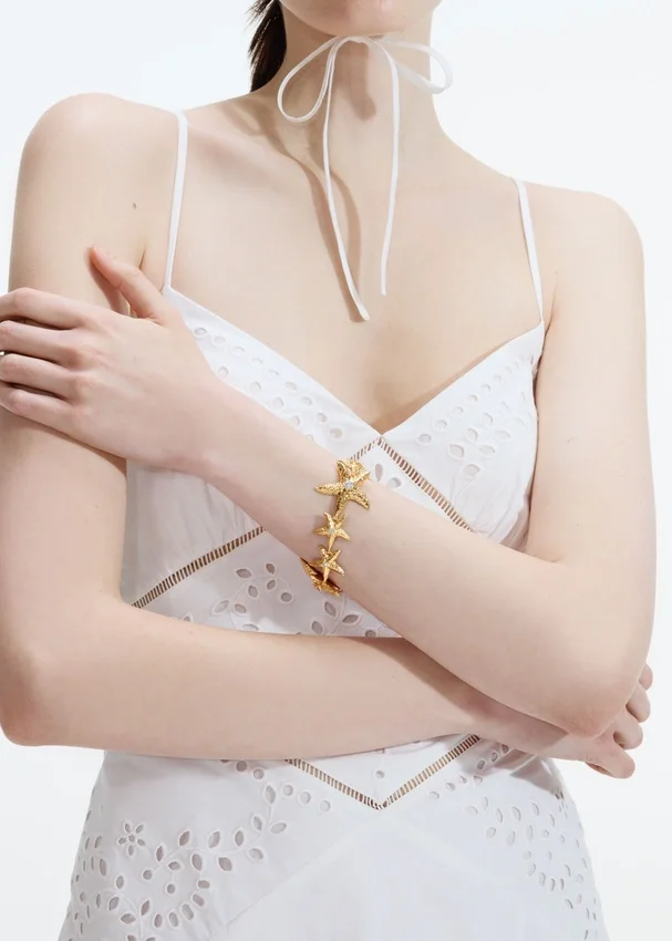 Mottled Gold Sea Star Bracelet Mottled Gold Sea Star Bracelet