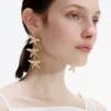 Mottled Gold Sea Star Earrings Mottled Gold Sea Star Earrings