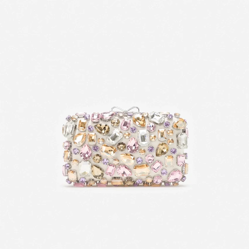 Multi Crystal Embellished Clutch Bag Multi Crystal Embellished Clutch Bag