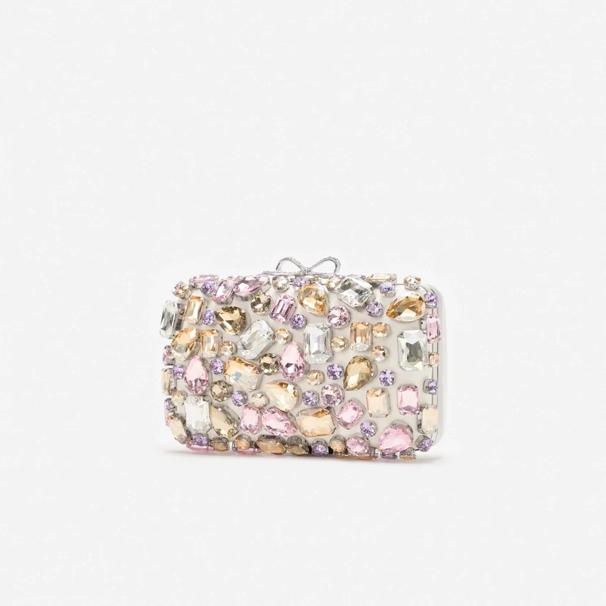 Multi Crystal Embellished Clutch Bag Multi Crystal Embellished Clutch Bag