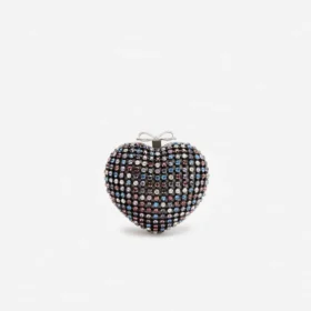 Multi Crystal Heart Clutch