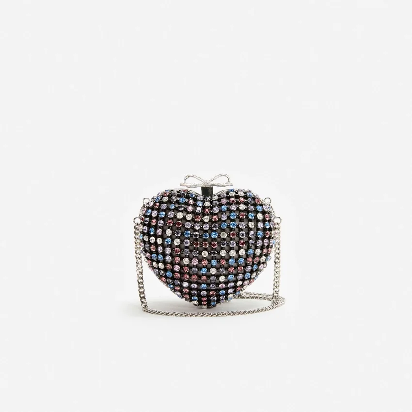 Multi Crystal Heart Clutch Multi Crystal Heart Clutch