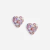 Multi Embellished Heart Earrings