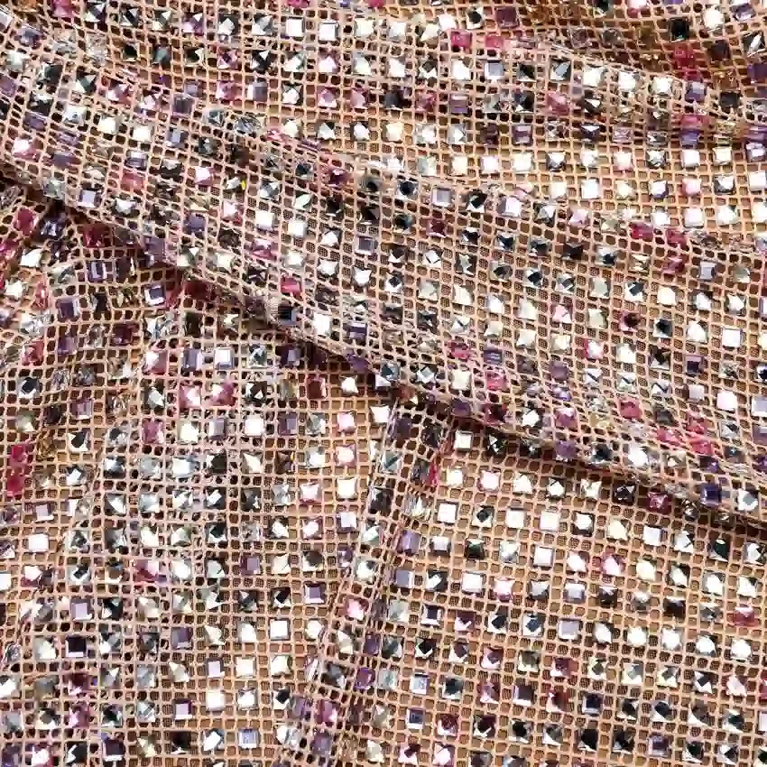 Multi Rhinestone Fishnet Mini Skirt Multi Rhinestone Fishnet Mini Skirt