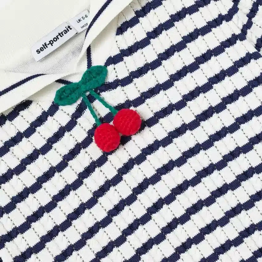 Navy And Cream Stripe Knitted Dress Navy And Cream Stripe Knitted Dress