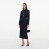 Navy Boucle Tailored Midi Dress Navy Boucle Tailored Midi Dress