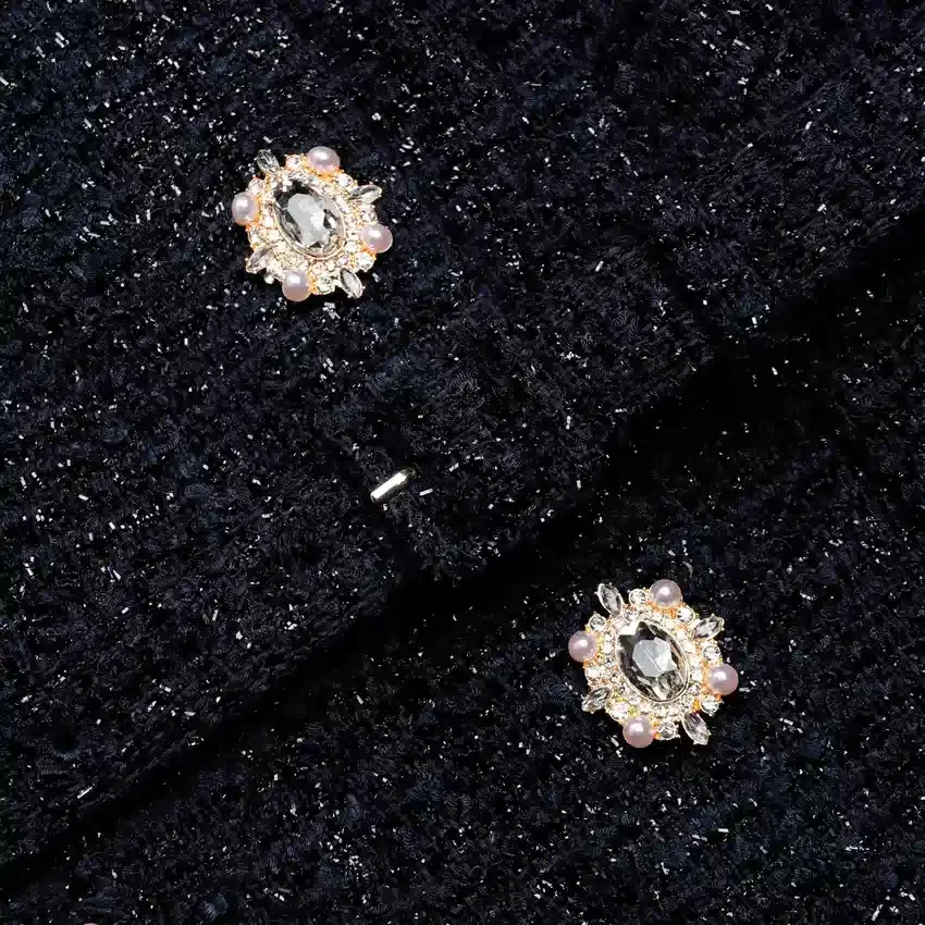 Navy Boucle Tailored Midi Dress Navy Boucle Tailored Midi Dress
