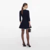 Navy Bow Knit Mini Dress Navy Bow Knit Mini Dress
