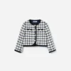 Navy Check Boucle Jacket Navy Check Boucle Jacket