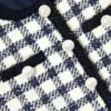 Navy Check Boucle Jacket Navy Check Boucle Jacket