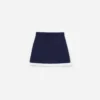 Navy Embellished Knit Skirt