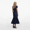 Navy Guipure Lace Midi Dress Navy Guipure Lace Midi Dress