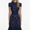 Navy Guipure Lace Midi Dress Navy Guipure Lace Midi Dress