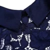 Navy Guipure Lace Midi Dress Navy Guipure Lace Midi Dress