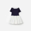 Navy Knit Pleated Dress Navy Knit Pleated Dress