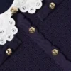 Navy Knit Pleated Dress Navy Knit Pleated Dress