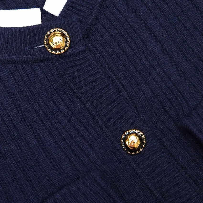 Navy Knit Taffeta Midi Dress Navy Knit Taffeta Midi Dress