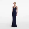 Navy Lace Georgette Maxi Dress Navy Lace Georgette Maxi Dress