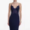 Navy Lace Georgette Maxi Dress Navy Lace Georgette Maxi Dress