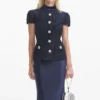 Navy Metallic Boucle Maxi Dress Navy Metallic Boucle Maxi Dress
