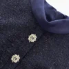 Navy Metallic Boucle Maxi Dress Navy Metallic Boucle Maxi Dress