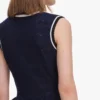 Navy Peplum Pointelle Knit Mini Dress Navy Peplum Pointelle Knit Mini Dress