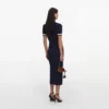 Navy Pointelle Knit Midi Dress Navy Pointelle Knit Midi Dress