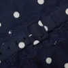 Navy Polka Dot Linen Midi Dress Navy Polka Dot Linen Midi Dress