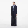 Navy Rhinestone Pinstripe Trousers Navy Rhinestone Pinstripe Trousers