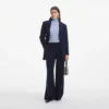 Navy Rhinestone Pinstripe Trousers Navy Rhinestone Pinstripe Trousers