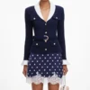 Navy Ribbed Knit Cardigan Navy Ribbed Knit Cardigan