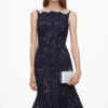 Navy Spiral Lace Midi Dress Navy Spiral Lace Midi Dress