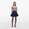 Navy Stripe Georgette Top Navy Stripe Georgette Top